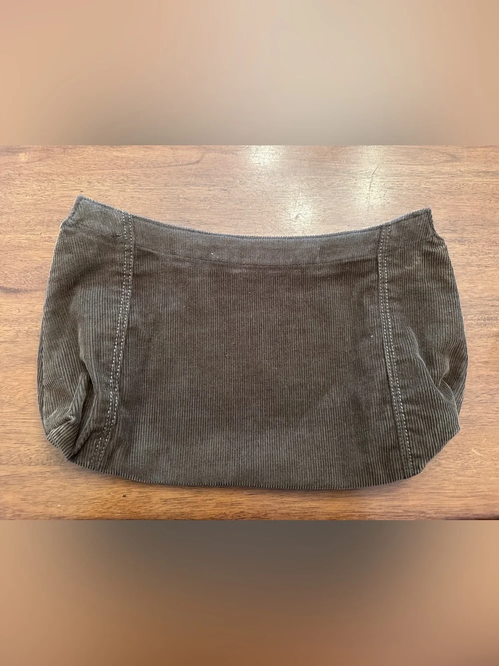 thirty-one Corduroy Purse Skirt in Dark Brown